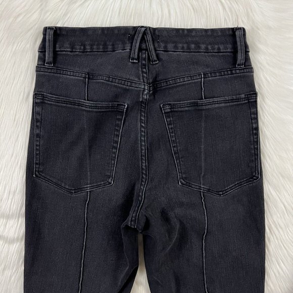 Good American Women's Size 4 / 27 Washed Black Seamed Good Legs Denim Jeans - Picture 8 of 8